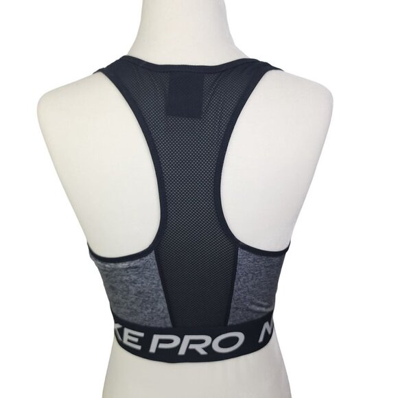 NIKE Pro Training Longline Crop Top Dri-Fit Technology Gray Black Size Small - Picture 6 of 9